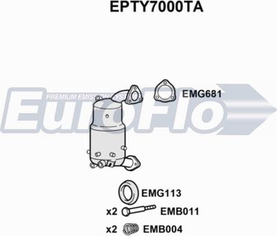 EuroFlo EPTY7000TA - Сажі / частковий фільтр, система вихлопу ОГ avtolavka.club