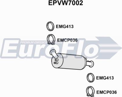 EuroFlo EPVW7002 - Сажі / частковий фільтр, система вихлопу ОГ avtolavka.club