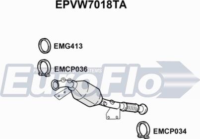 EuroFlo EPVW7018TA - Сажі / частковий фільтр, система вихлопу ОГ avtolavka.club