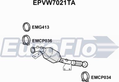 EuroFlo EPVW7021TA - Сажі / частковий фільтр, система вихлопу ОГ avtolavka.club