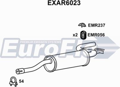 EuroFlo EXAR6023 - Глушник вихлопних газів кінцевий avtolavka.club