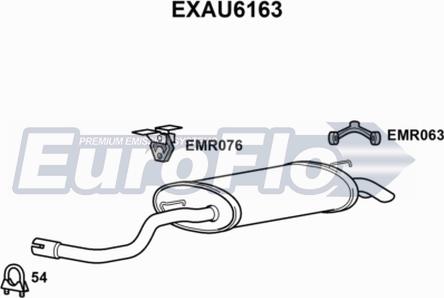 EuroFlo EXAU6163 - Глушник вихлопних газів кінцевий avtolavka.club