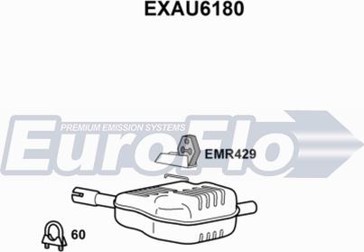 EuroFlo EXAU6180 - Глушник вихлопних газів кінцевий avtolavka.club