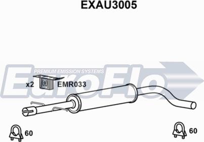 EuroFlo EXAU3005 - Середній глушник вихлопних газів avtolavka.club