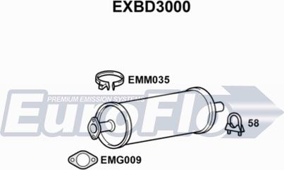 EuroFlo EXBD3000 - Середній глушник вихлопних газів avtolavka.club