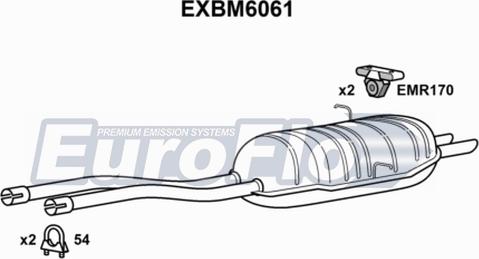 EuroFlo EXBM6061 - Глушник вихлопних газів кінцевий avtolavka.club