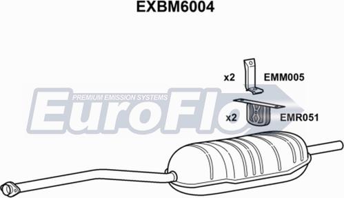 EuroFlo EXBM6004 - Глушник вихлопних газів кінцевий avtolavka.club