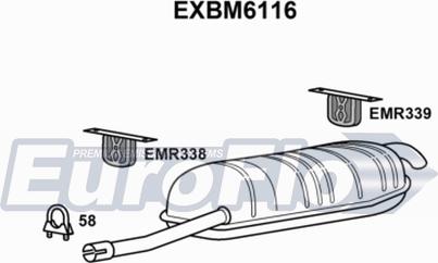 EuroFlo EXBM6116 - Глушник вихлопних газів кінцевий avtolavka.club