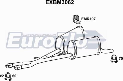 EuroFlo EXBM3062 - Середній глушник вихлопних газів avtolavka.club