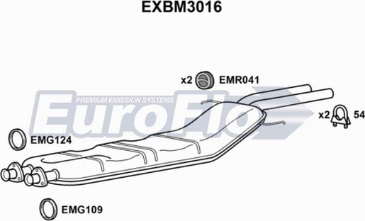 EuroFlo EXBM3016 - Середній глушник вихлопних газів avtolavka.club