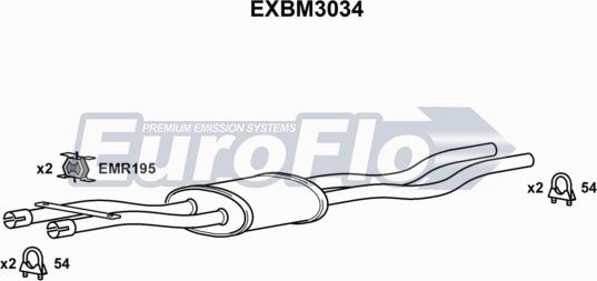 EuroFlo EXBM3034 - Середній глушник вихлопних газів avtolavka.club