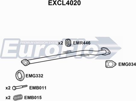 EuroFlo EXCL4020 - Труба вихлопного газу avtolavka.club