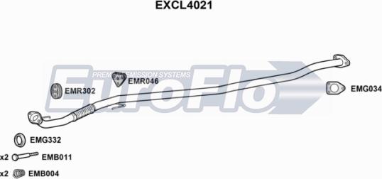 EuroFlo EXCL4021 - Труба вихлопного газу avtolavka.club