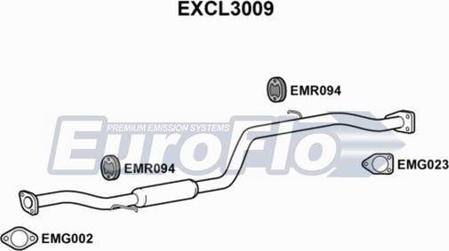 EuroFlo EXCL3009 - Середній глушник вихлопних газів avtolavka.club