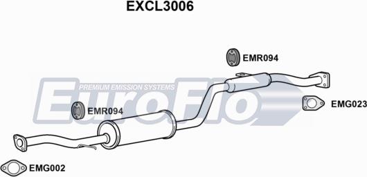 EuroFlo EXCL3006 - Середній глушник вихлопних газів avtolavka.club