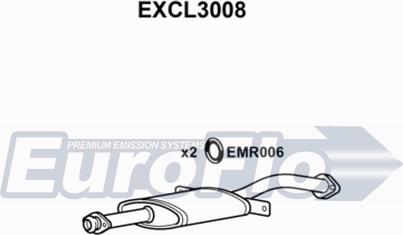 EuroFlo EXCL3008 - Середній глушник вихлопних газів avtolavka.club