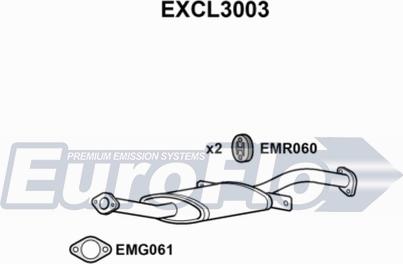 EuroFlo EXCL3003 - Середній глушник вихлопних газів avtolavka.club