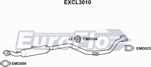 EuroFlo EXCL3010 - Середній глушник вихлопних газів avtolavka.club