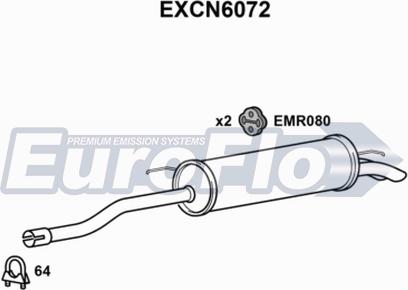 EuroFlo EXCN6072 - Глушник вихлопних газів кінцевий avtolavka.club