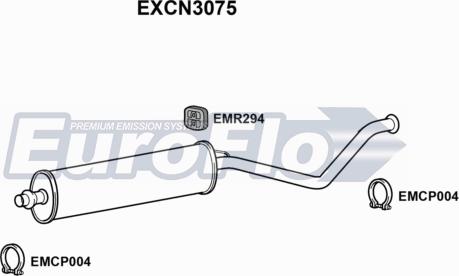 EuroFlo EXCN3075 - Середній глушник вихлопних газів avtolavka.club
