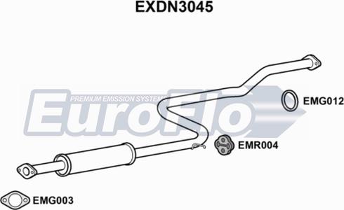 EuroFlo EXDN3045 - Середній глушник вихлопних газів avtolavka.club