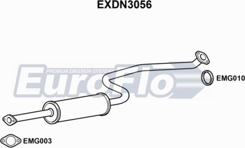EuroFlo EXDN3056 - Середній глушник вихлопних газів avtolavka.club