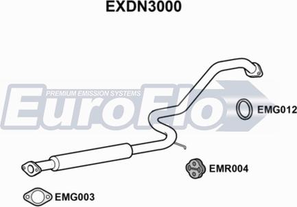 EuroFlo EXDN3000 - Середній глушник вихлопних газів avtolavka.club