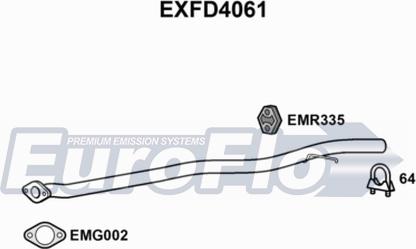 EuroFlo EXFD4061 - Труба вихлопного газу avtolavka.club