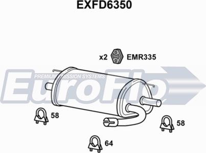 EuroFlo EXFD6350 - Глушник вихлопних газів кінцевий avtolavka.club