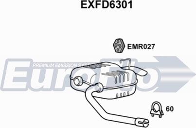 EuroFlo EXFD6301 - Глушник вихлопних газів кінцевий avtolavka.club