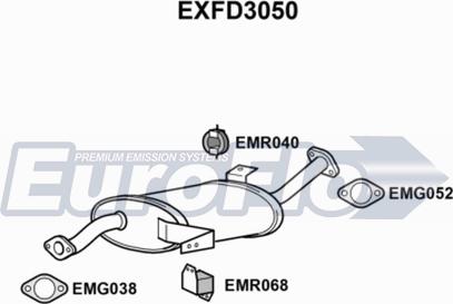 EuroFlo EXFD3050 - Середній глушник вихлопних газів avtolavka.club