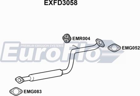 EuroFlo EXFD3058 - Середній глушник вихлопних газів avtolavka.club