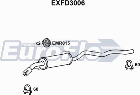 EuroFlo EXFD3006 - Середній глушник вихлопних газів avtolavka.club