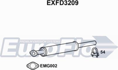 EuroFlo EXFD3209 - Середній глушник вихлопних газів avtolavka.club