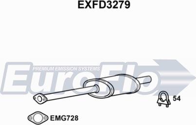 EuroFlo EXFD3279 - Середній глушник вихлопних газів avtolavka.club