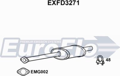 EuroFlo EXFD3271 - Середній глушник вихлопних газів avtolavka.club
