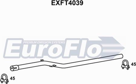 EuroFlo EXFT4039 - Труба вихлопного газу avtolavka.club