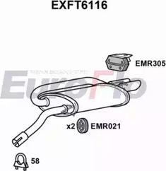 EuroFlo EXFT6116 - Глушник вихлопних газів кінцевий avtolavka.club