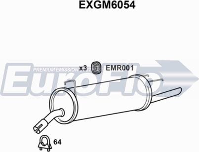 EuroFlo EXGM6054 - Глушник вихлопних газів кінцевий avtolavka.club