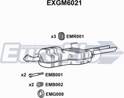 EuroFlo EXGM6021 - Глушник вихлопних газів кінцевий avtolavka.club