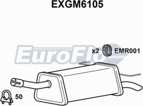 EuroFlo EXGM6105 - Глушник вихлопних газів кінцевий avtolavka.club