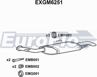 EuroFlo EXGM6251 - Глушник вихлопних газів кінцевий avtolavka.club