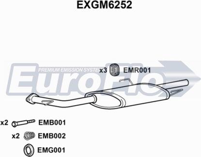 EuroFlo EXGM6252 - Глушник вихлопних газів кінцевий avtolavka.club