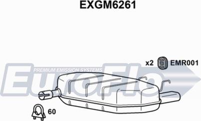 EuroFlo EXGM6261 - Глушник вихлопних газів кінцевий avtolavka.club