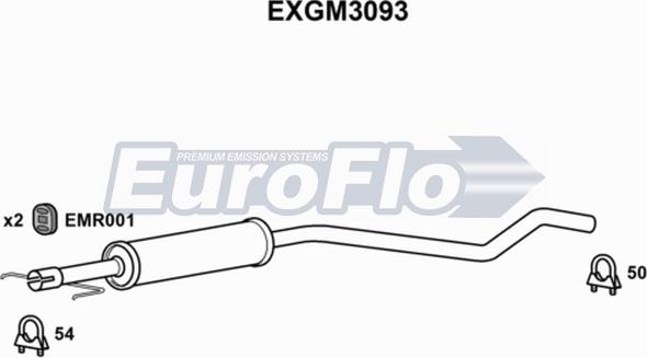 EuroFlo EXGM3093 - Середній глушник вихлопних газів avtolavka.club