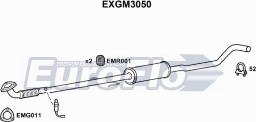 EuroFlo EXGM3050 - Середній глушник вихлопних газів avtolavka.club