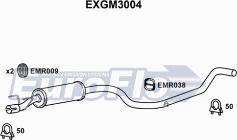 EuroFlo EXGM3004 - Середній глушник вихлопних газів avtolavka.club