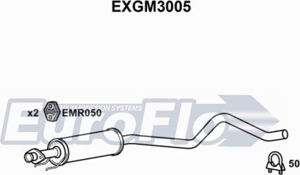 EuroFlo EXGM3005 - Середній глушник вихлопних газів avtolavka.club