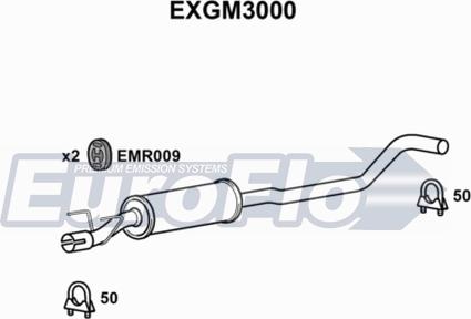 EuroFlo EXGM3000 - Середній глушник вихлопних газів avtolavka.club