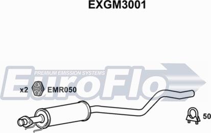 EuroFlo EXGM3001 - Середній глушник вихлопних газів avtolavka.club